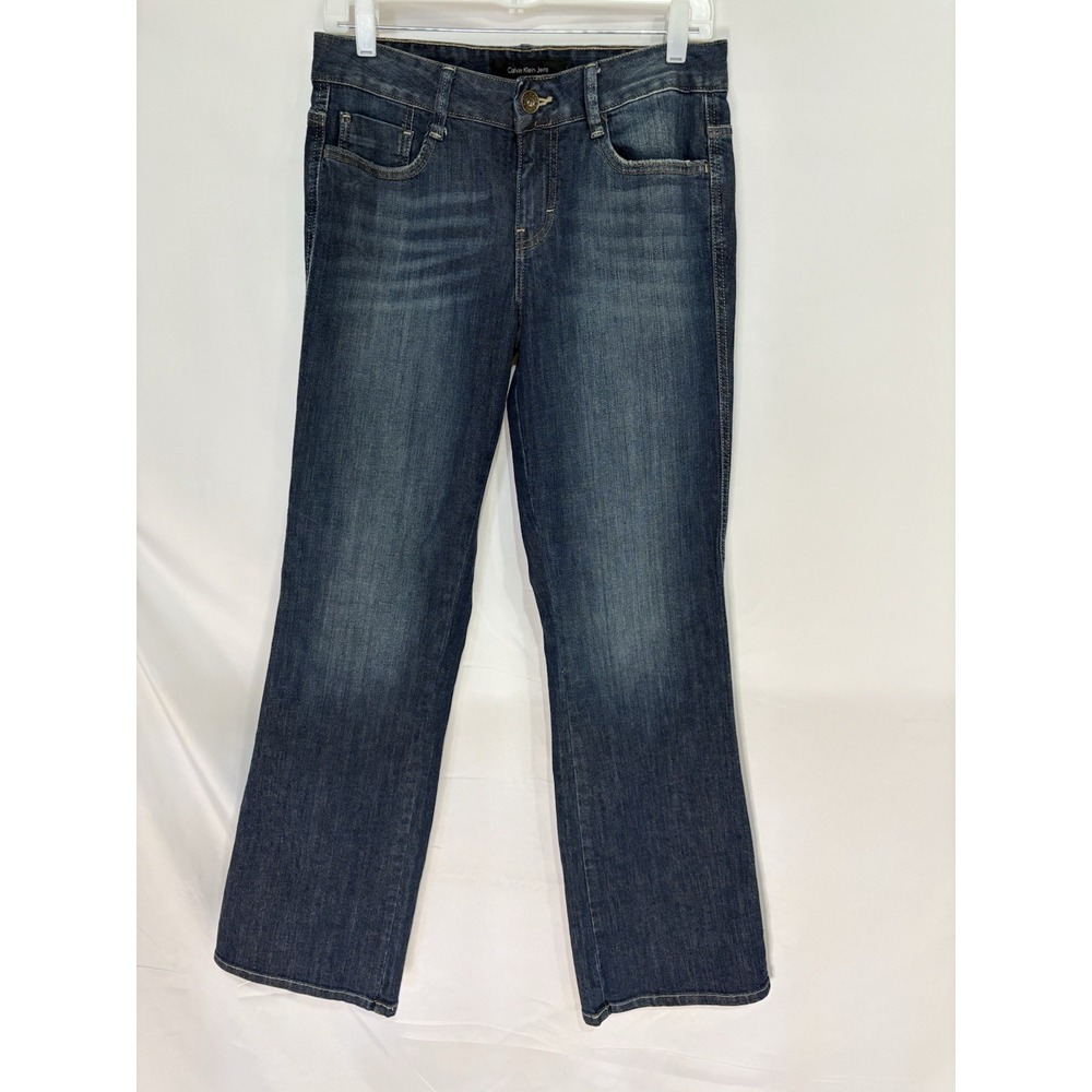 Calvin Klein Women's Jeans Ultimate Boot Size 8x32 Dark Wash Brand New